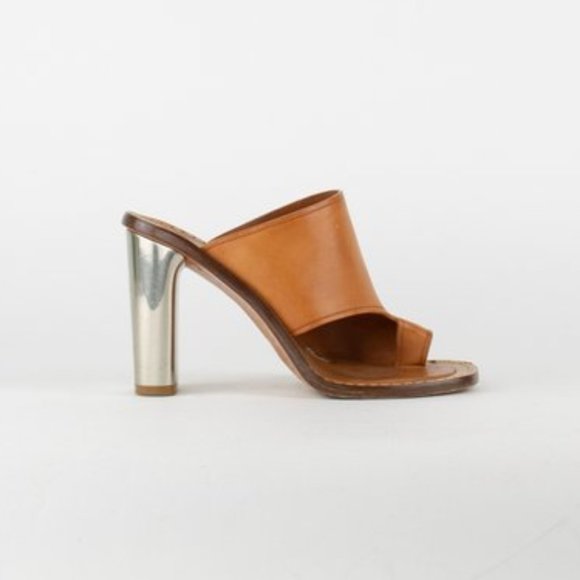 Céline 2011 Metal Heel Leather Sandal - Picture 1 of 10